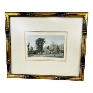 18th or 19th Century Engraving of Steele Cottage Hawthorn Hill