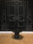Round, modern style ,black and white marble table with base. This heavy marble table will be a great accent to add to any...