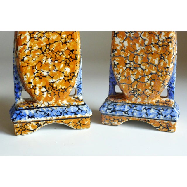 Art Deco Marbled Vases by La Majolica, 1930s, Set of 2 For Sale - Image 12 of 12