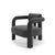 Double Arch Armchair in Charcoal Chenille from Insidherland For Sale - Image 10 of 10