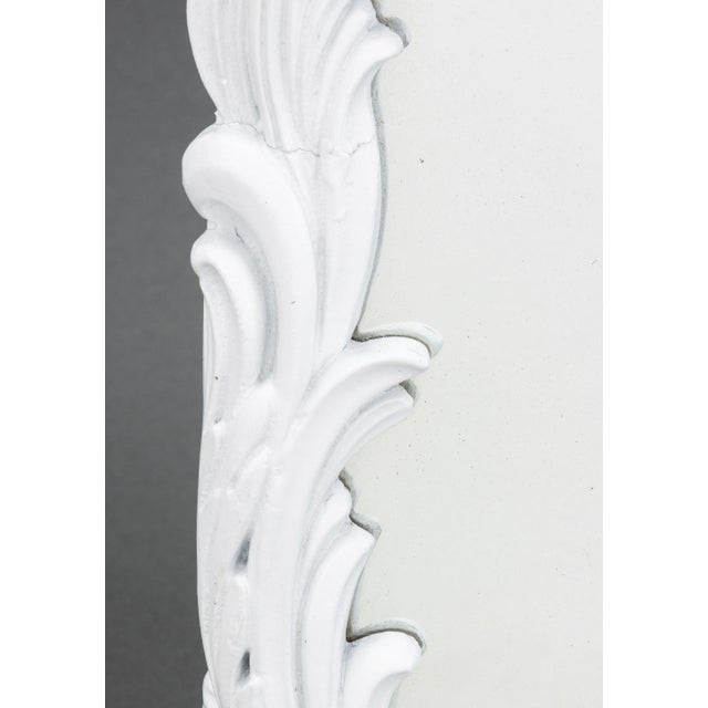 Late 20th Century Serge Roche Style White Painted Wall Mirror For Sale - Image 5 of 8