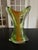 Large Murano glass vase from the 1960s, vibrant colors two chips at the base (photographed)
