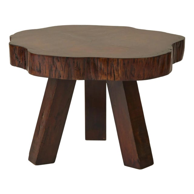 Vintage Solid Wood Mid-Century Side Table, 1950's For Sale