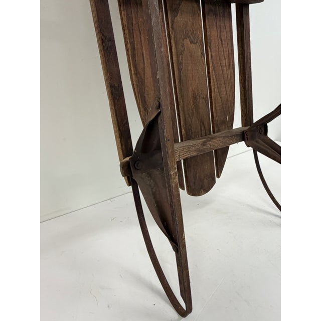 Wood Vintage Wooden Flexible Flyer Style Sled For Sale - Image 7 of 16