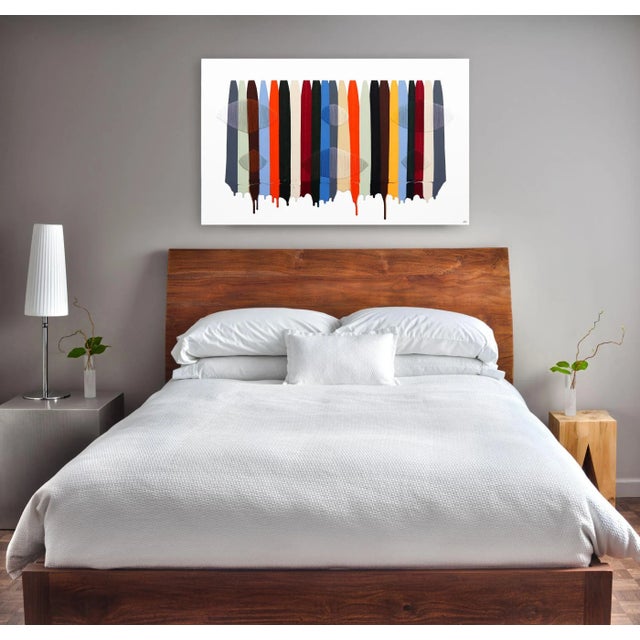 Brown Textured Mixed Media Painting "Fils I Colors Dlxxi" Original Artwork by Raul De La Torre For Sale - Image 8 of 9