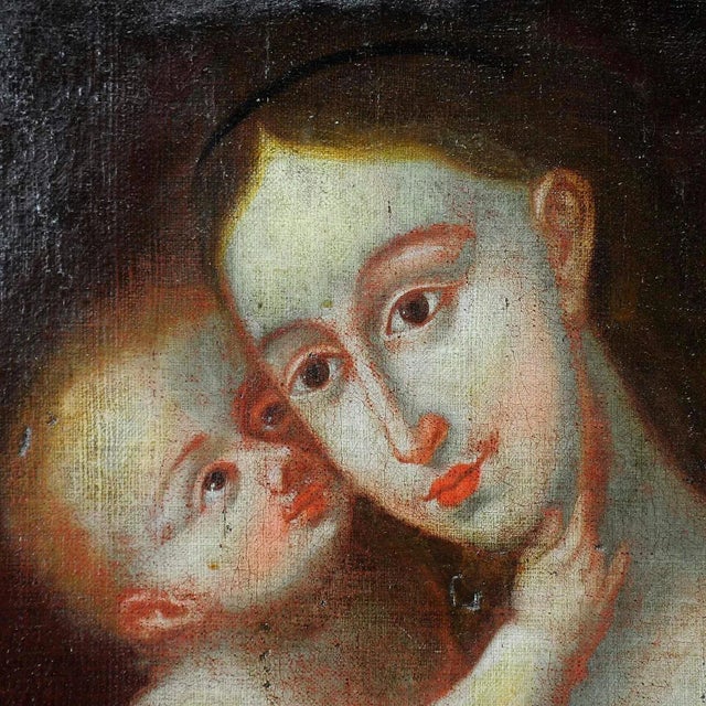 After Lucas Cranach, Miraculous Image of Innsbruck, Mother with Child, Oil on Canvas, Framed For Sale - Image 4 of 6