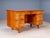 Mid-Century Modern Mid-Century Modern Writing Desk in Burl Veneer with Eight Drawers For Sale - Image 3 of 16