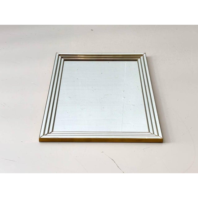 Wall Mirror Framed with Beveled Mirror Glass For Sale - Image 5 of 11
