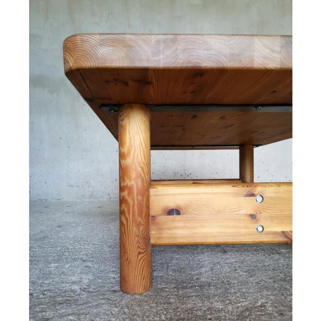 Wood Danish Minimalist Coffee Table in Oregon Pine by Knud Friis & Elmar Moltke, 1970s For Sale - Image 7 of 12