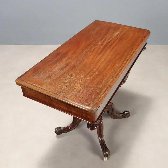 Antique Louis Philippe Carved Mahogany Game Table, 19th Century For Sale - Image 5 of 10