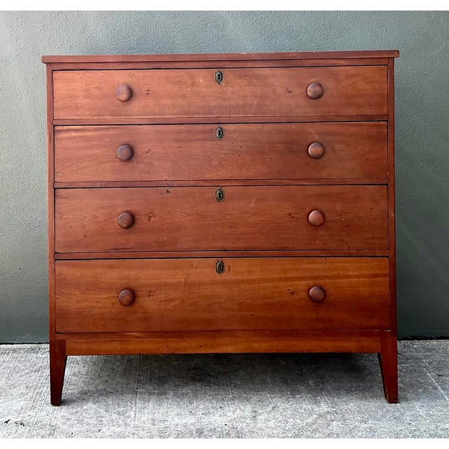 Vintage Shaker Style Four Drawer Dresser For Sale - Image 4 of 12