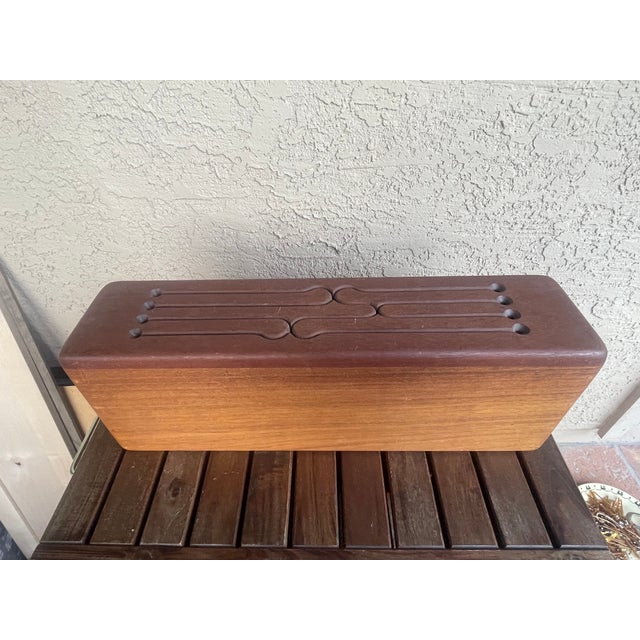 Mid-Century Modern Mid Century 1960 Teak Handmade Architectural Tongue Drum For Sale - Image 3 of 8