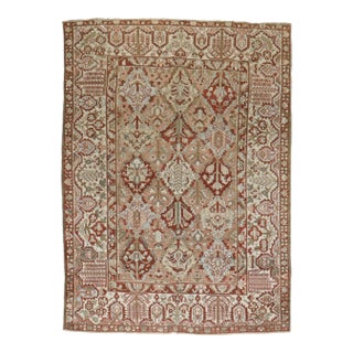 Antique Zabihi Collection Persian Bakhtiari Geometric Design Rug - 7'5" x 10'4" For Sale