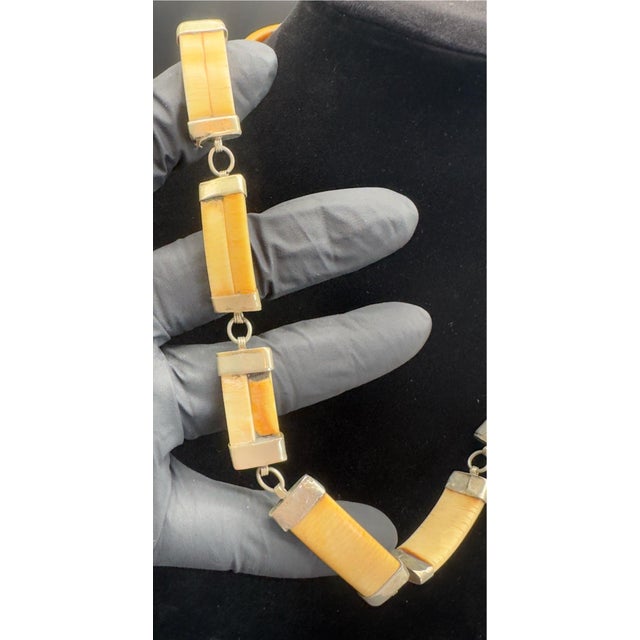 Metal 1960s African Wild Warthog Tusk Necklace For Sale - Image 7 of 16