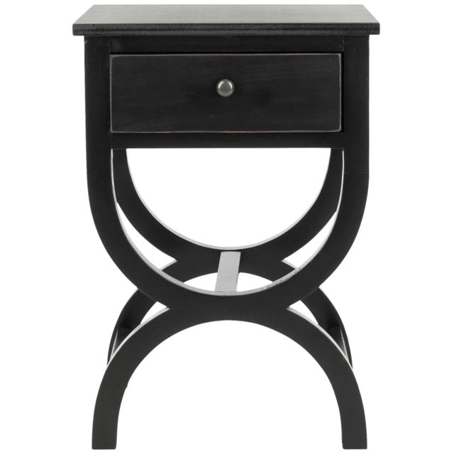 2020s Contemporary Nightstand With Storage Drawer in Black For Sale - Image 5 of 5