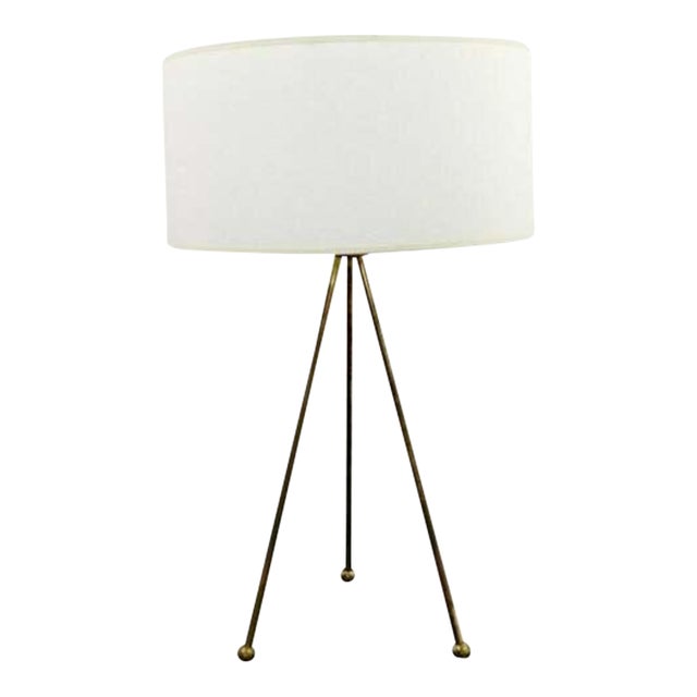Mid Century Modern 3 Legged Metal Table Lamp 1960s For Sale