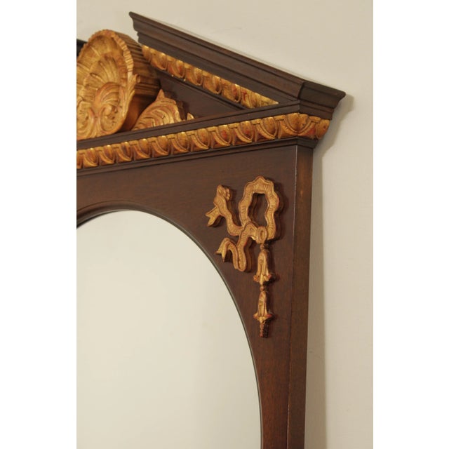 Wood Huffman Koos Labeled French Empire Style Vintage Wall Mirror For Sale - Image 7 of 13