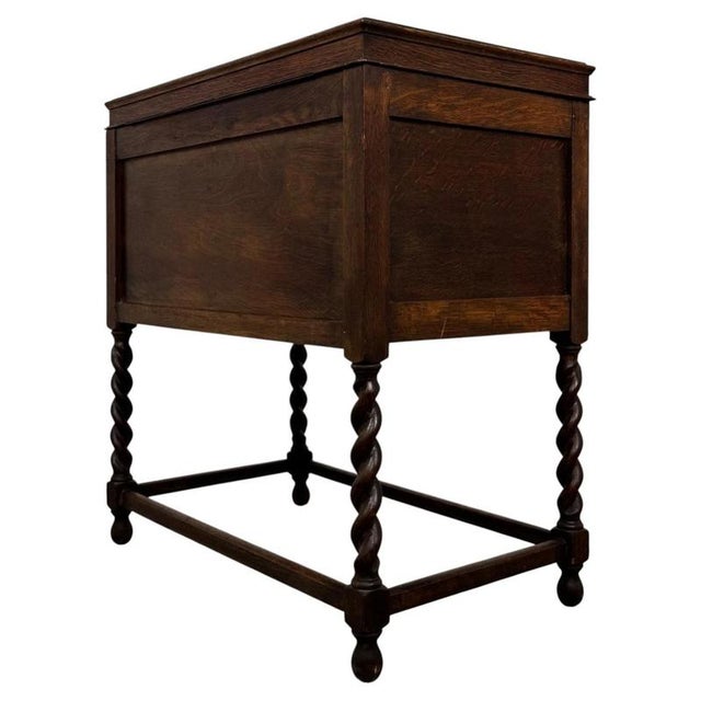 Wood 20th Century Jacobean Oak Cupboard For Sale - Image 7 of 11