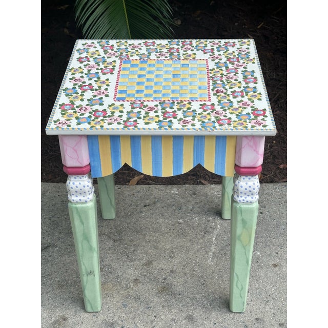 Mackenzie Childs Style Petite 3 Drawer Nightstand For Sale - Image 11 of 12