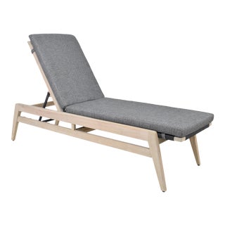 Bellevue Outdoor Teak Chaise For Sale