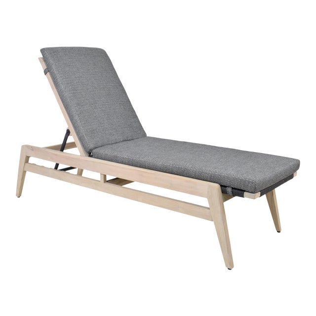 Bellevue Outdoor Teak Chaise Chairish