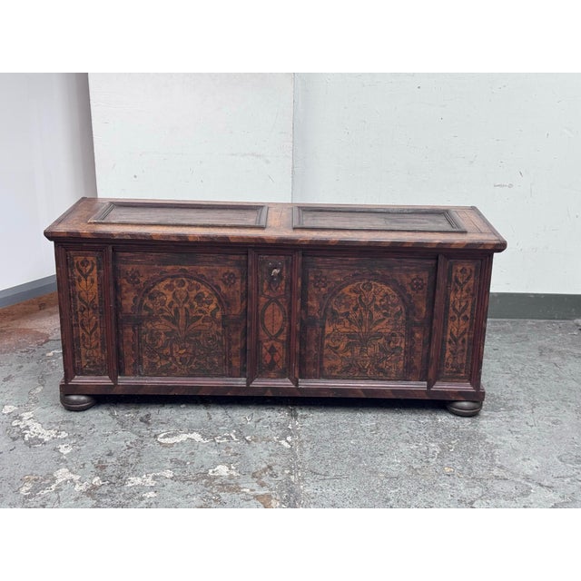 19th Century Austrian Wood Dowry Chest Trunk For Sale - Image 12 of 12