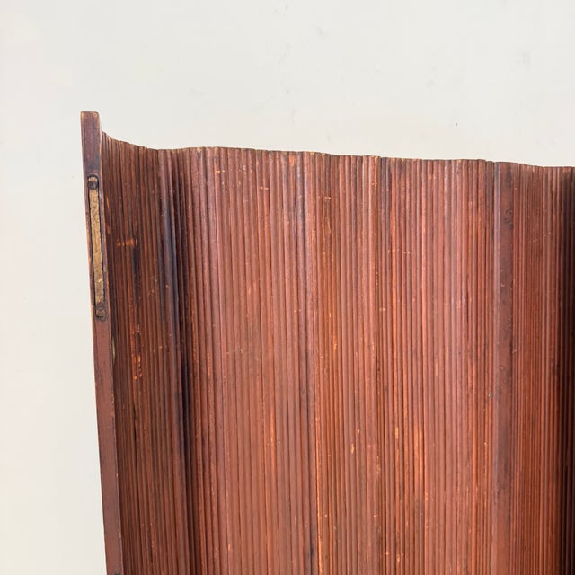 Mid-Century Modern French Folding Wood Room Divider by Baumann Fils & Cie, 1952 For Sale - Image 4 of 9