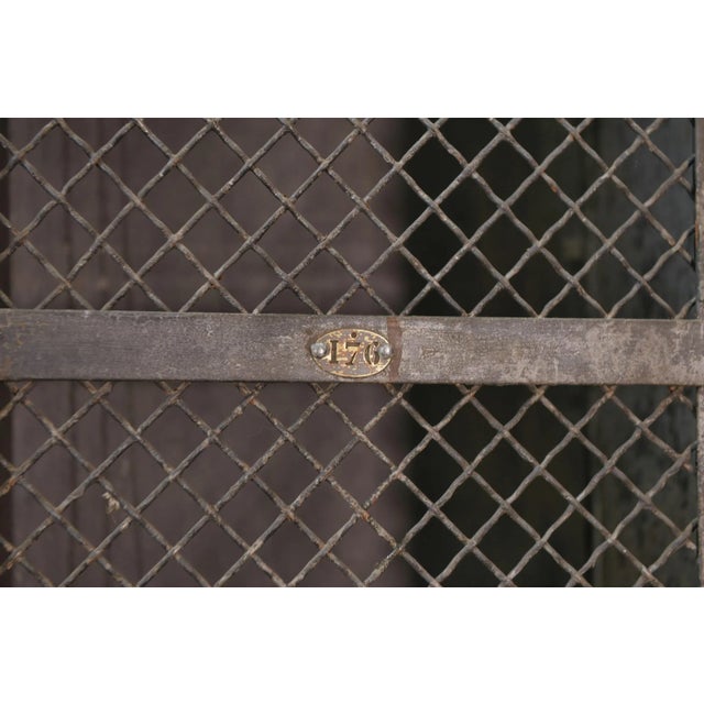 Mid-Century Modern Patinated Ghent Locker Cabinet,1930s For Sale - Image 3 of 11