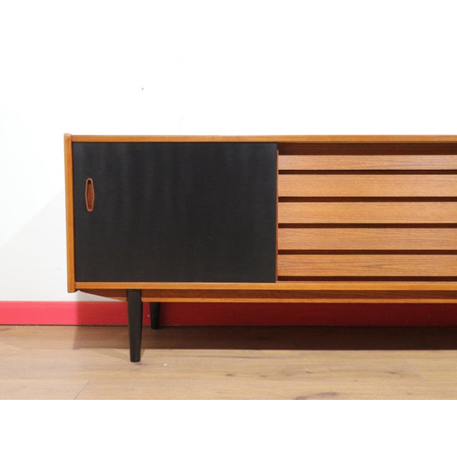 Mid 20th Century Mid Century Modern Vintage Teak Credenza Sideboard by Nils Jonsson for p.s Hegg For Sale - Image 5 of 13