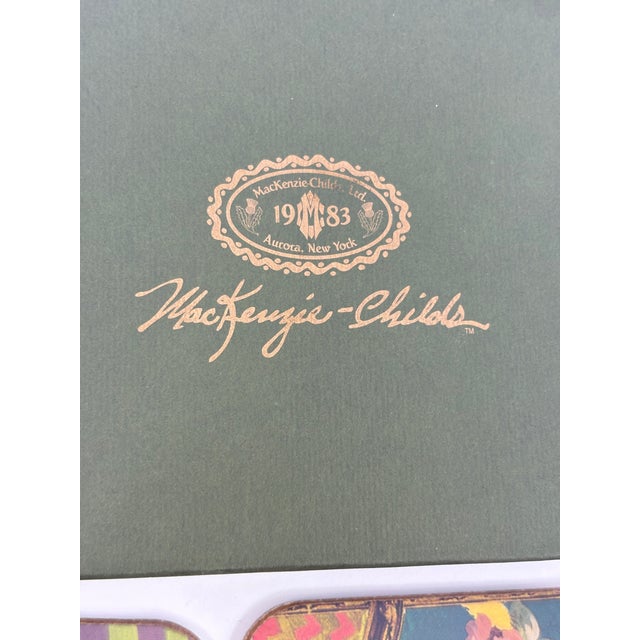 Mackenzie Childs Pimpernel Hop Scotch Rose Coaster Set of 4 For Sale In New York - Image 6 of 8