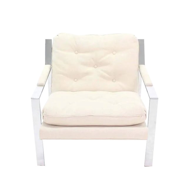 Vintage Mid Century Baughman Style New Upholstery Lounge Chair For Sale