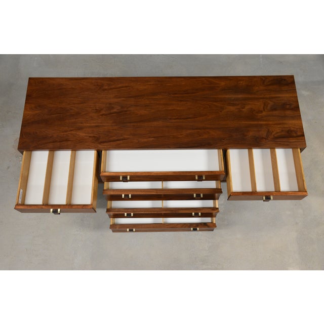 1950s Refinished Walnut Credenza by Edward Wormley for Dunbar For Sale - Image 10 of 11