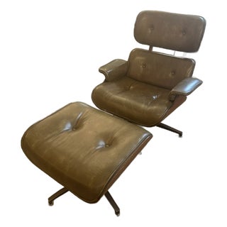 MCM Eames Style Lounge Chair & Ottoman For Sale