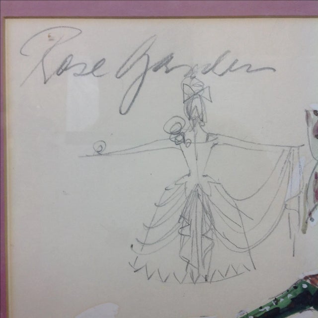 Art Deco Original Winn Morton Gown Design "Rose Garden" For Sale - Image 3 of 7