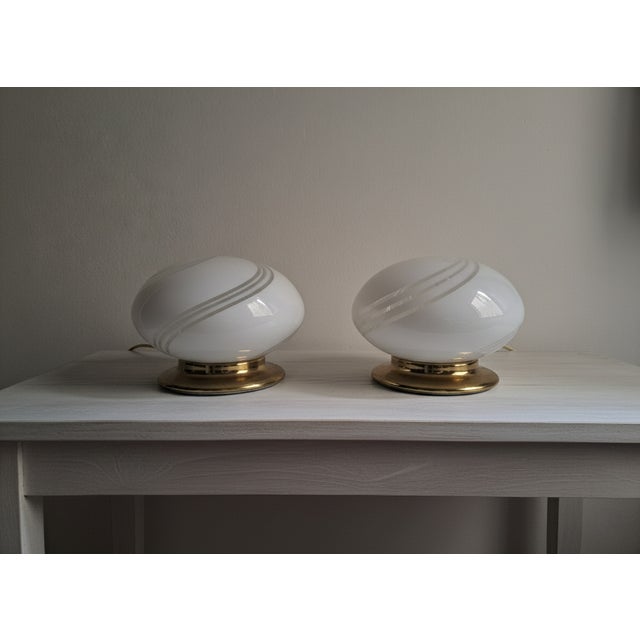 Murano Glass Table Lamps from Manifattura Di Murano, 1970s, Set of 2 For Sale - Image 9 of 10