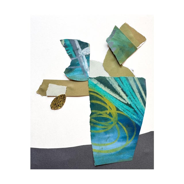 "Cut to the Feeling" is an original mixed media framed collage on paper by Zac Woodiel. This is one of four pieces in the...