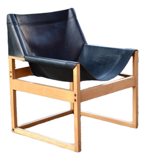 Saddle Leather Möbel Modell Canto Shell Chair by Rainer Schell for Schlapp, 1970s