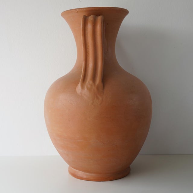 Italian Vintage Italian Terracotta Ceramic Amphora Vase For Sale - Image 3 of 11