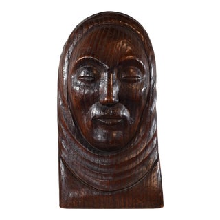 Early 20th Century John Rood Carved Wood Sculpture Signed For Sale