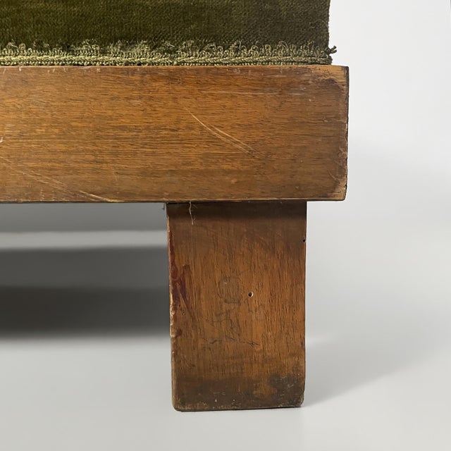 Art Deco Italian Daybed in Green Velvet, 1930s For Sale - Image 12 of 13