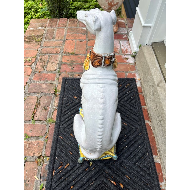 Italian Glazed Terra Cotta Whippet For Sale - Image 9 of 14