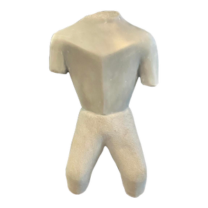 Cubist Marble Male Torso Sculpture on a Wood Base by Scott Donadio, 9” High