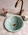 Moroccan Drop-In Sink Basin Sink for Bathroom With Brass Drain, Matching Cup and Soap Holder - 3 Piece Set For Sale - Image 9 of 9