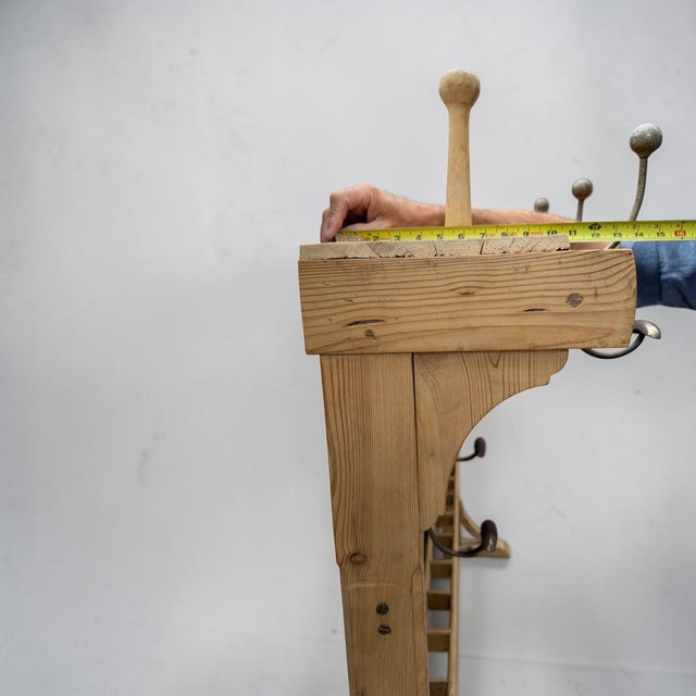 Antique Coat Rack From English Train Station For Sale - Image 4 of 4