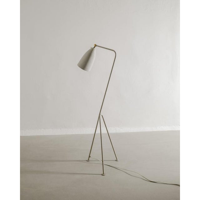 Rare swedish mid century grey "g-33 / grasshopper" floor lamp by greta magnusson-grossman for bergboms sweden, 1950s in...