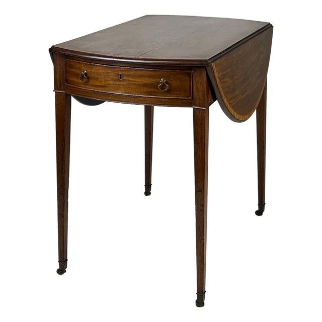 Early 19th Century Period Georgian Mahogany Pembroke Table With Banded Edge For Sale