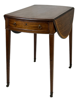 Early 19th Century Period Georgian Mahogany Pembroke Table With Banded Edge