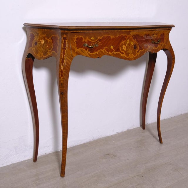 Louis XV Style Wooden Console Table, 1950s For Sale - Image 15 of 18