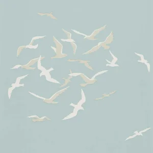 Sanderson Larina Wallpaper in Sky - a Sample