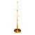 Mid-Century Sculptural Gilt Metal Coat Rack With Leaf-Form Base For Sale